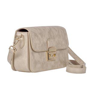 Loqui  Grace Gold Crossbody Handbag With tassel